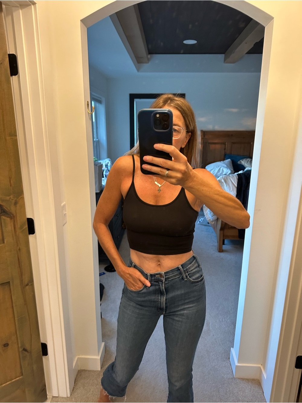 Athleta Powervita Karma Rib Twist Crop Tank Black XS